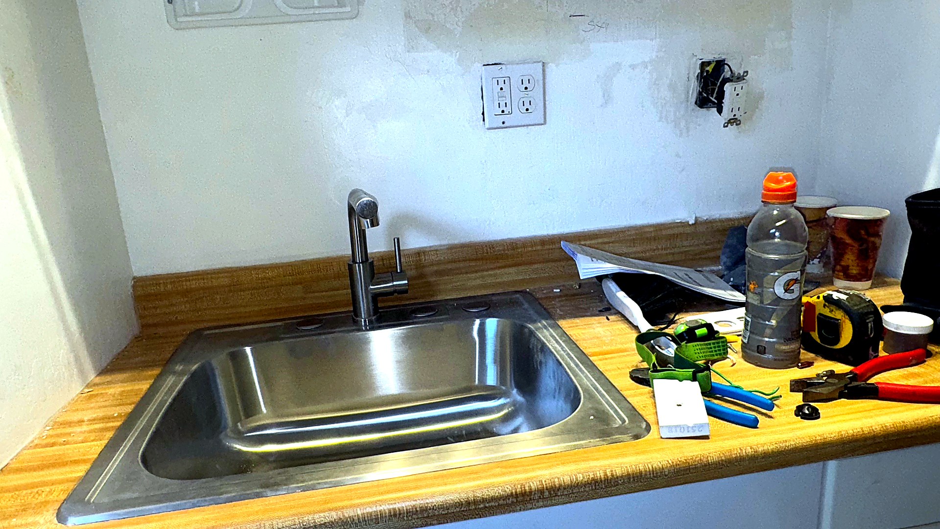 New kitchen sink installation