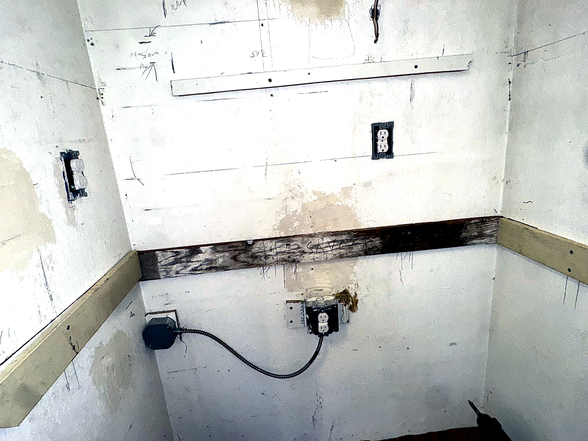 Electrical rough-in during whole-home remodel