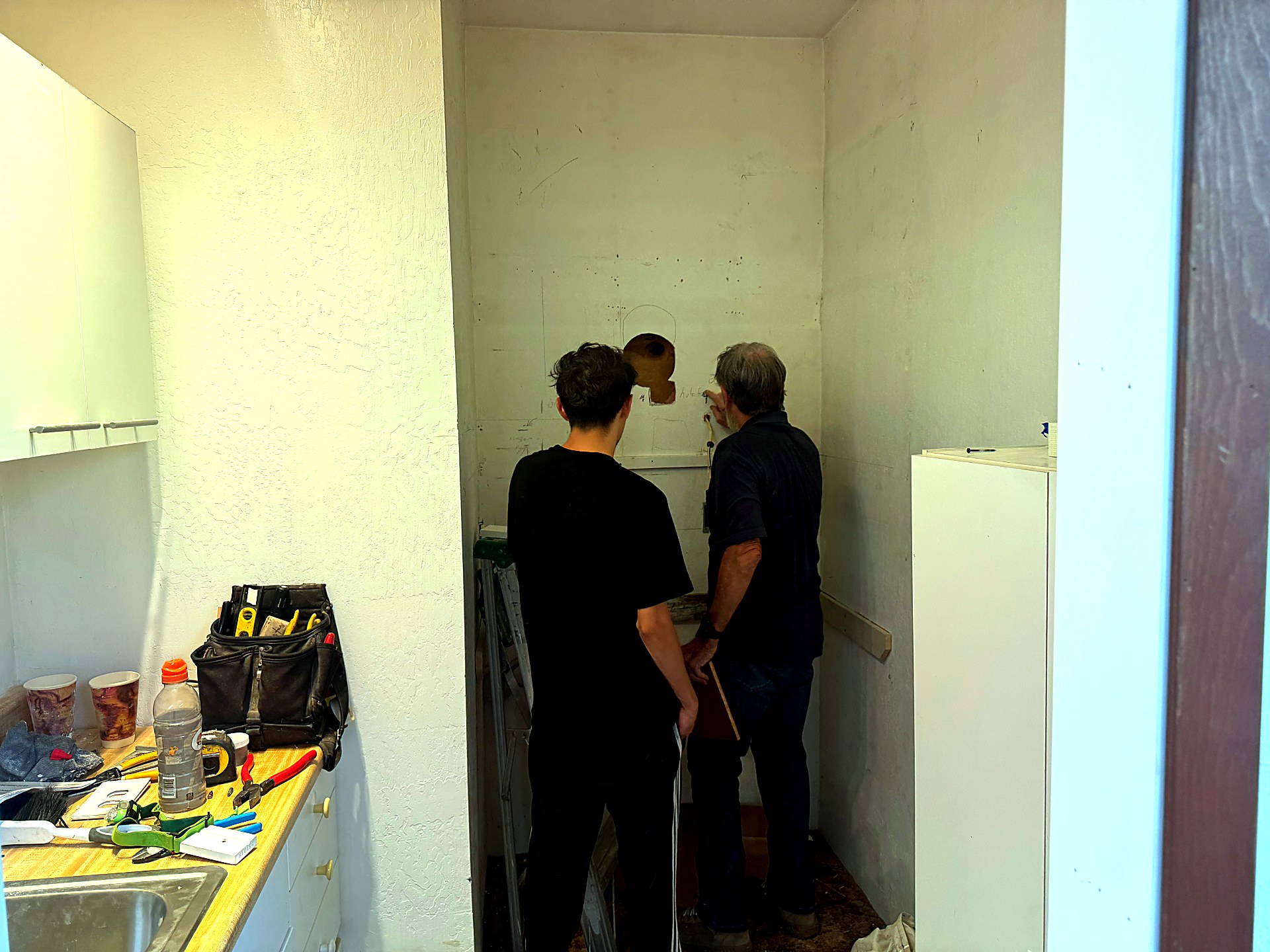 Hearney crew fitting custom carpentry